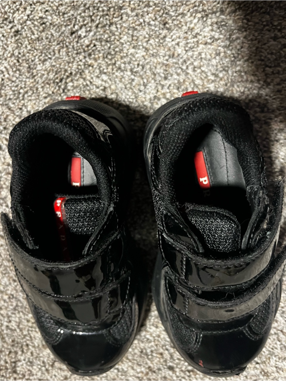 Prada boys sz 22 black dress shoes (6/6.5c US)